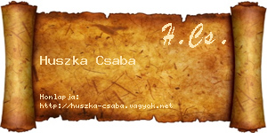 Huszka Csaba névjegykártya
